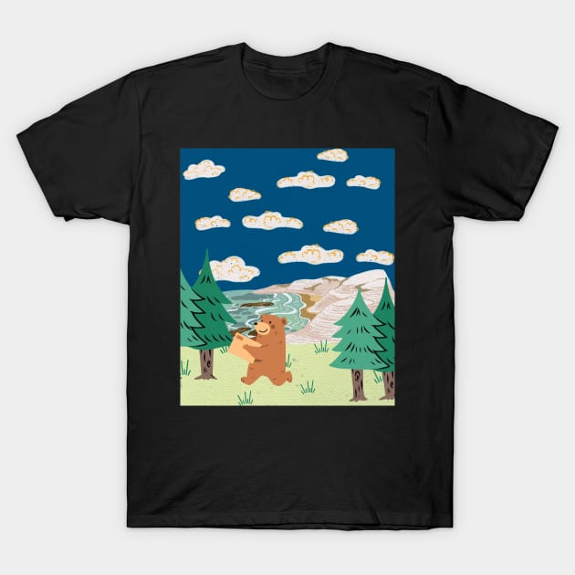 Shopping through forest T-Shirt by SkyisBright